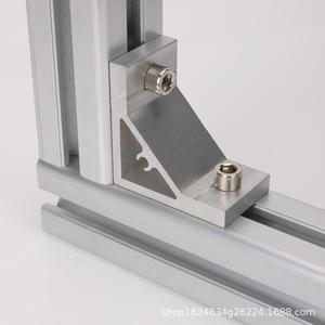 Aluminum Alloy Angle Bracket 6063 Anodized 45 Degree For Industrial Aluminum Profiles - Product Image 2