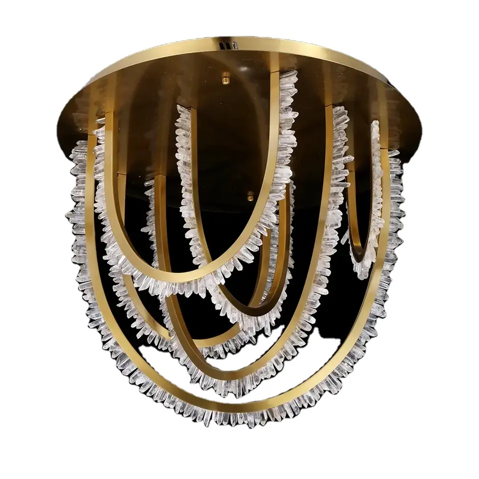 Home dekorative runde Kristall Pendel leuchte Hotel Lampen Leuchte Gold führte moderne Luxus K9 Kristall Decken leuchte