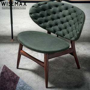 WISEMAX FURNITURE Silla moderna de salón para ocio, cómodas patas de madera y PU, silla <span class=keywords><strong>Dalma</strong></span> relajante, sillas de cuero para hotel - Product Image 4