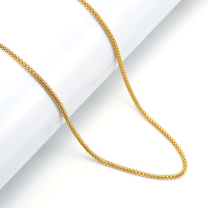 High Quality 18K Gold Plated Stainless Steel Link <b>Chain</b> Pendant Necklace with <b>Titanium</b> Ornament Unisex Gift - Product Image 2