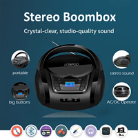 CD Boombox portabel harga pabrik dengan layar LCD Radio FM dan USB