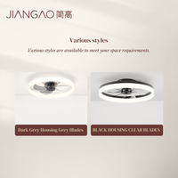 Ventilateur de plafond intelligent moderne de 19,7 pouces avec 6 vitesses, éclairage LED et lumière lunaire intégrée, nouveau modèle à succès