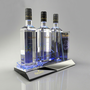 Mostrador de Exhibición de Botellas de Vino LED Personalizado, Estante de Barra Acrílico Iluminado con Luces para Promociones Minoristas - Product Image 1