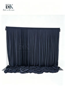 Kit de telón de fondo de tela negra al por mayor con tuberías desmontables y soporte de tuberías de aluminio para cortinas. - Product Image 1