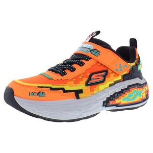 Chaussures Skechers Mega Craft 4K PS pour garçons, orange et noir, style marche - Product Image 1