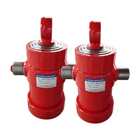 Cylindre hydraulique télescopique multi-étages 4TG-120-700 à quatre étages et course de 700 mm pour camion benne, compacteur et camion poubelle