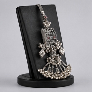 925 <b>Silver</b> Antique Juda Wrist Accessory Traditional Oxidized Ghungroo Hand Ornament Ethnic Jewelry for Women - Product Image 6