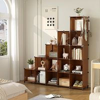 Moderne Portable Cube Armoire Placard Noir Convertible DIY Meubles pour Bureau À Domicile Chambre Appartement Vêtements En Plastique