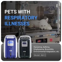 Concentrateur d'oxygène portable AERTI 3L, machine à oxygène pour animaux de compagnie, pour les affections respiratoires