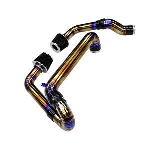 Kit <span class=keywords><strong>de</strong></span> filtro <span class=keywords><strong>de</strong></span> admisión <span class=keywords><strong>de</strong></span> <span class=keywords><strong>aire</strong></span> frío dorado <span class=keywords><strong>de</strong></span> <span class=keywords><strong>titanio</strong></span> Montaje frontal para motor BMW M3 M4 G80 G82 S58 - Product Image 2