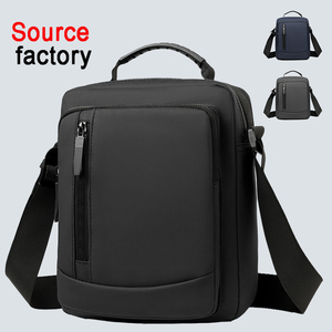 Large-capacity Outdoor Casual Shoulder Bag Small Square Business Travel High-end Zipper Closure <strong>Handbag</strong> Men's Polyester - Product Image 1