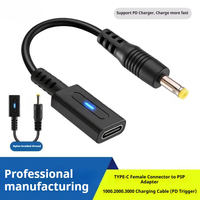 Adaptateur de chargeur PD USB-C vers PSP 1000 2000 3000, câble adaptateur de charge rapide PD haute vitesse de 10 cm