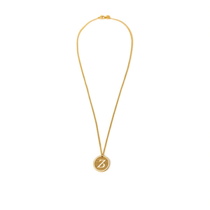 Collier pendentif lettre Z plaqué or Angelina, chaîne serpent, minimaliste, pour femme, à porter au quotidien, 1,9 cm - Product Image 1