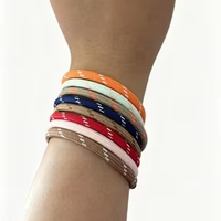 Bracelet en paracorde de nylon minimaliste imprimé avec fermoir en acier inoxydable, collier extensible réglable – Vente en gros