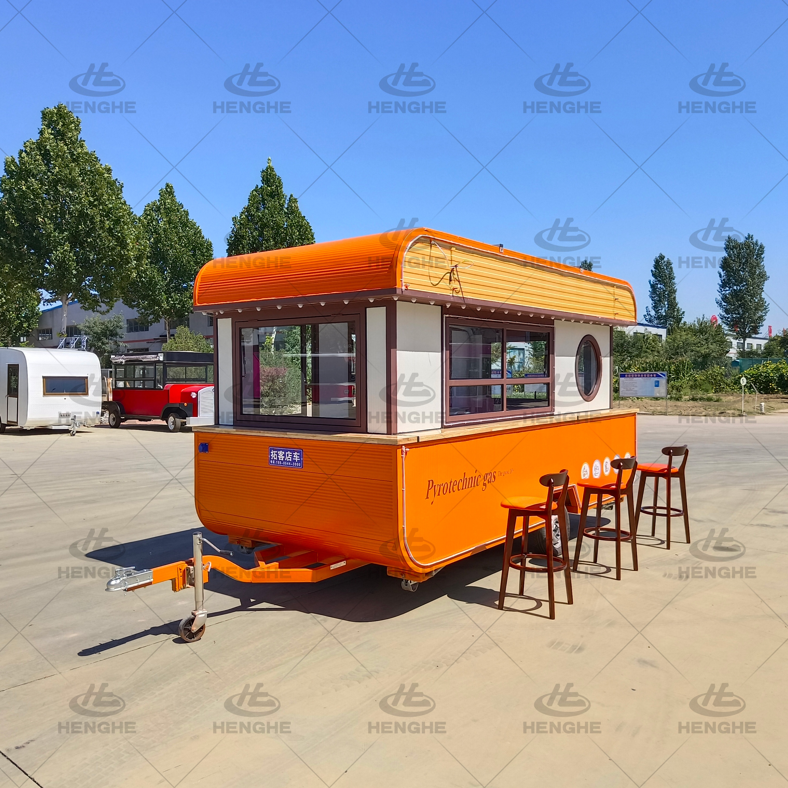 Popular Modern Design Street Foodtruck Container Chicken Rotisserie Grill Mobile Food Truck Trailer Fast Food Carts