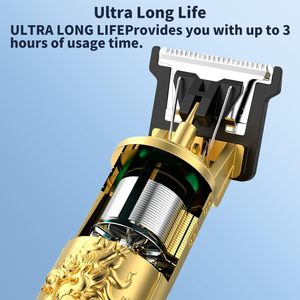 Cortapelos y recortadora de barba recargables de primera calidad para hombres y niños con mango de plástico para uso doméstico - Product Image 5