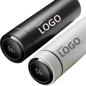 Bouteille d'eau isotherme numérique en acier inoxydable 304 de 500 ml (16 oz) avec isolation thermique de 6 à 12 heures, motif dessin animé, écologique – Offre Spéciale - Product Image 1