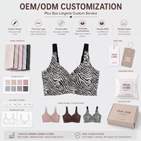 Soutien-gorge sans fil SHANGBINI grande taille à imprimé zèbre, couvrance totale, bretelles larges, confort optimal pour poitrine généreuse, vente en gros sous marque privée