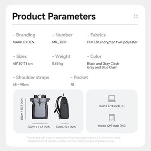 <span class=keywords><strong>Mochila</strong></span> Escolar para Estudiantes, Diseño Oxford, Logotipo Personalizado, Unisex, Impermeable, para Exteriores, Modelo L_MR3807, Directo de Fábrica - Product Image 5