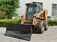 BLVT Cuchilla Quitanieves para Minicargadora, Accesorio Hidráulico de Enganche Rápido Universal con Engranaje de Bomba y Orientación de 4 Vías para Excavadoras de 1T-5T