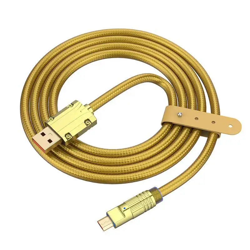 120W 6A gold dragon Super Fast Charge Cable Mobile game Type-C Charger Liquid Silicone Cable For Xiaomi iPhone 1.2m