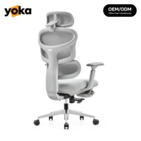 Chaise ergonomique avec repose-pieds, appui-tête réglable et accoudoirs 4D, base à double poignée 4 positions, soutien lombaire – Fabrication OEM/ODM
