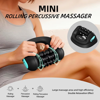 Rouleau de massage percussif sans fil portable rechargeable par USB, télécommande, vibration à 360 degrés, matériau ABS, certifié CE ROHS