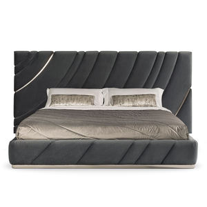 Sofisticata Idea di arredamento per la casa: italiano ispirato <span class=keywords><strong>letto</strong></span> <span class=keywords><strong>matrimoniale</strong></span> con <span class=keywords><strong>legno</strong></span> massello e testiera in peluche - Product Image 3
