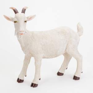 リアルなヤギの像樹脂羊の置物彫刻動物の樹脂の庭の像 - Product Image 1