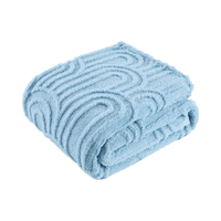 Plaid super doux 50x70 pouces pour femmes, en polaire tricotée confortable pour canapé et lit, motif uni pour filles