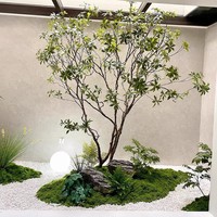 Arbres artificiels en forme de cheval ivre, plantes vertes, création de paysages, hôtel, club-house, salon de thé, arrangement floral paysager