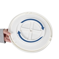 DOOSO Étagère à épices ronde en plastique à 3 niveaux, antidérapante, écologique, organiseur de bocaux pour la cuisine