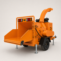 Broyeur de bois industriel pour la préparation de matériaux de compost, équipement environnemental