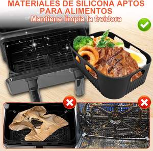 Moule de cuisson rectangulaire en silicone pour friteuse à air, grand récipient intérieur, silicone de qualité alimentaire, best-seller transfrontalier - Product Image 5