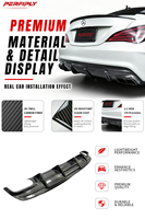 Diffuseur de pare-chocs arrière en fibre de carbone style FD Perfiply pour Mercedes Benz Classe CLA CLA35 CLA45 W117 2013-2020