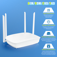 Modem Fiber GPON WiFi6 AX3000 Dual Band ONT ONU XPON Performa Tinggi dengan 4 Antena Gain Tinggi dan 4 Port GE untuk Penggunaan Rumah/Kantor