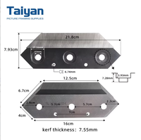 Lame de découpe Taiyan en acier inoxydable à double tranchant pour cadre, outil de coupe d'angle en V pour cadre photo, précision sans soudure TS-B12