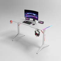Escritorio Gaming RGB Negro Moderno de Diseño Nuevo al por Mayor para Oficina en Casa, Mesa de Computadora Personalizada, Mesa de Juego Personalizada, Escritorio de Trabajo