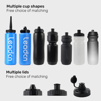 Bouteilles d'Eau Sportives Compressibles de 32 Oz (1 Litre/1000ml) avec Logo Personnalisé, Grande Capacité, Anti-Fuite, Sans BPA, en Plastique LDPE pour Cyclisme