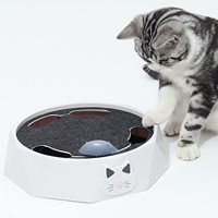Jouet interactif pour chat, plateau tournant électrique, jouets pour chat, 2 vitesses réglables, puzzle automatique, attrape-souris, jouet pour chat