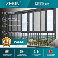 CE-Zertifiziertes Direktvertriebs-Aluminium-Schiebefenster mit Thermischer Trennung Energiesparendes Doppelverglastes Gehärtetes Glas