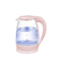 Bouilloire électrique sans fil en verre borosilicate haute résistance 1,8 L Arrêt automatique Transparent Sans plomb pour usage domestique