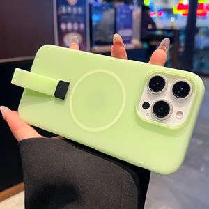 Funda adecuada para iPhone 17 Pro Max, color sólido simple con cordón magnético integrado, funda protectora completa anticaídas para teléfono. - Product Image 2