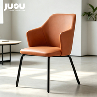 Chaise de bureau moderne pour zone de négociation, ergonomique, dossier moyen, en mousse moulée, cuir PU et tissu, pour loisirs, réunions et visiteurs