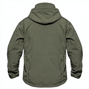 Men's Tactical Softshell Jacket Waterproof Windproof <b>Fleece</b> Lined Hooded Outdoor <b>Work</b> Jacket 6 Pockets - Product Image 2