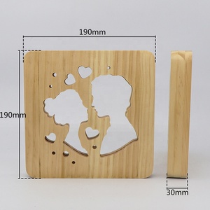 ขายดีที่สุดโคมไฟกลาง<span class=keywords><strong>คืน</strong></span>ทำจากไม้3D น่ารักพร้อมสาย USB ไฟ LED อารมณ์ของที่ระลึกของขวัญสำหรับแฟนหนุ่ม - Product Image 5