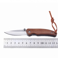 Vente chaude Mini Couteau Pliant De Poche Manche En Bois En Acier Inoxydable Portable Randonnée Pêche Camping En Plein Air Couteau OEM