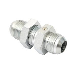 Acier au carbone haute pression mâle JIC à mâle JIC cloison hydraulique adaptateurs connecteurs raccords de tuyau de tuyau - Product Image 4