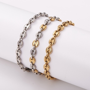Classic Fashion Jewelry 18k Gold Plated Stainless Steel Coffee Bean <strong>Bracelet</strong> for Women Girls Anniversary Gift - Product Image 5