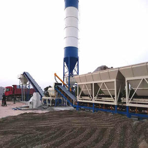 HZS25 PLC-controlled Concrete Batching Mixing Plant Free <b>Foundation</b> Concrete Batching Plant With Twin Shaft Mixer - Product Image 5